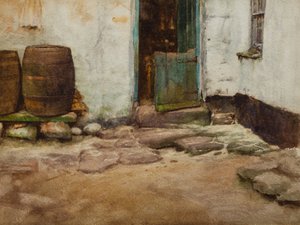 The Courtyard by Walter Langley